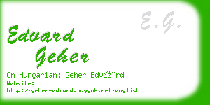 edvard geher business card